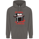 My Grill My Rules Funny BBQ Mens 80% Cotton Hoodie Charcoal