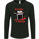 My Grill My Rules Funny BBQ Mens Long Sleeve T-Shirt Black