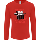 My Grill My Rules Funny BBQ Mens Long Sleeve T-Shirt Red