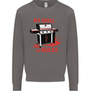 My Grill My Rules Funny BBQ Mens Sweatshirt Jumper Charcoal