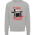 My Grill My Rules Funny BBQ Mens Sweatshirt Jumper Sports Grey