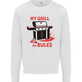 My Grill My Rules Funny BBQ Mens Sweatshirt Jumper White