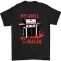 My Grill My Rules Funny BBQ Mens T-Shirt 100% Cotton Black