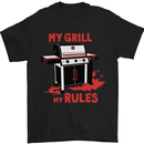 My Grill My Rules Funny BBQ Mens T-Shirt 100% Cotton Black