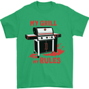 My Grill My Rules Funny BBQ Mens T-Shirt 100% Cotton Irish Green
