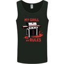 My Grill My Rules Funny BBQ Mens Vest Tank Top Black
