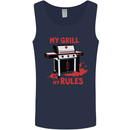 My Grill My Rules Funny BBQ Mens Vest Tank Top Navy Blue