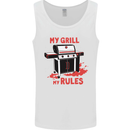 My Grill My Rules Funny BBQ Mens Vest Tank Top White