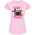 My Grill My Rules Funny BBQ Womens Petite Cut T-Shirt Light Pink