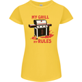 My Grill My Rules Funny BBQ Womens Petite Cut T-Shirt Yellow