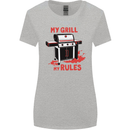 My Grill My Rules Funny BBQ Womens Wider Cut T-Shirt Sports Grey
