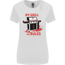 My Grill My Rules Funny BBQ Womens Wider Cut T-Shirt White