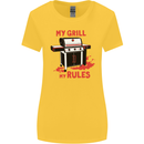 My Grill My Rules Funny BBQ Womens Wider Cut T-Shirt Yellow