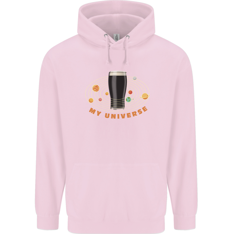 My Guiness Universe Mens 80% Cotton Hoodie Light Pink