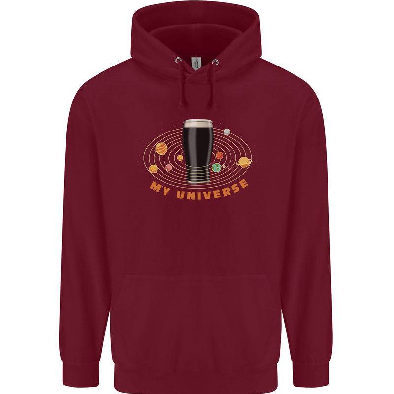 My Guiness Universe Mens 80% Cotton Hoodie Maroon