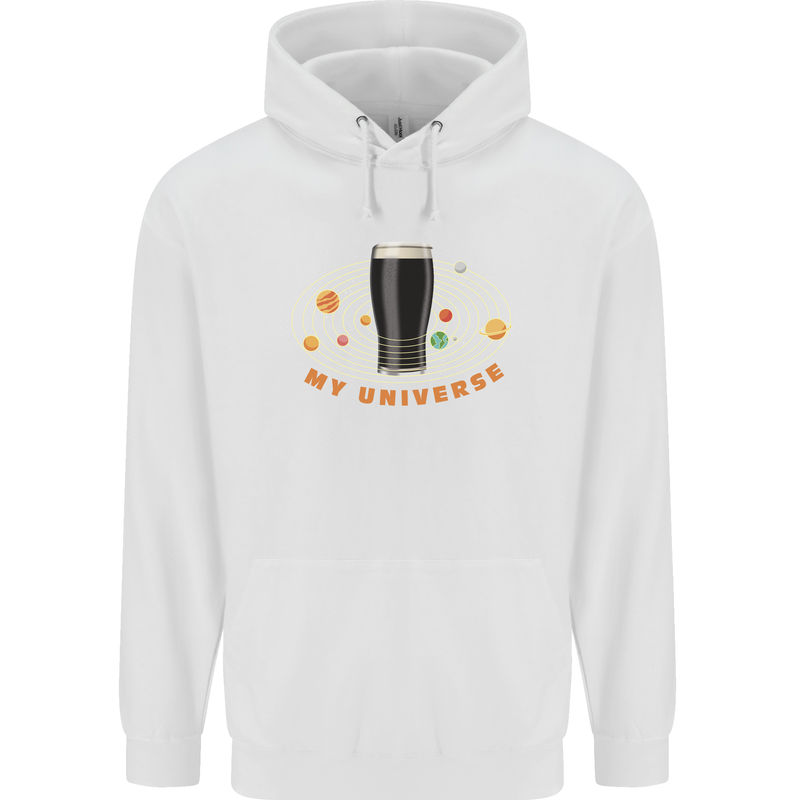 My Guiness Universe Mens 80% Cotton Hoodie White