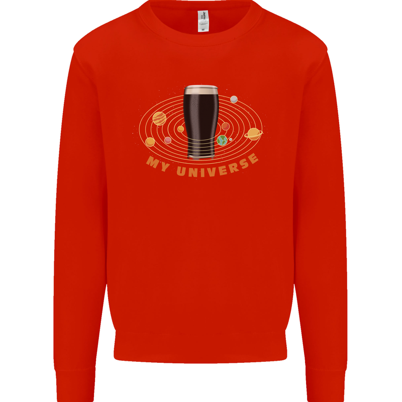 My Guiness Universe Mens Sweatshirt Jumper Bright Red