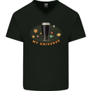 My Guiness Universe Mens V-Neck Cotton T-Shirt Black