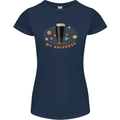 My Guiness Universe Womens Petite Cut T-Shirt Navy Blue