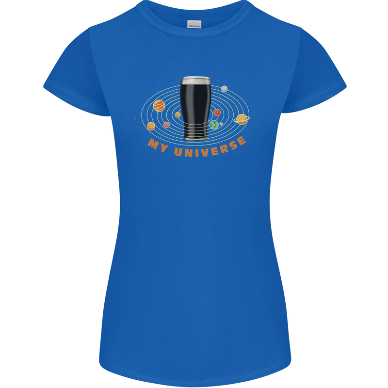 My Guiness Universe Womens Petite Cut T-Shirt Royal Blue
