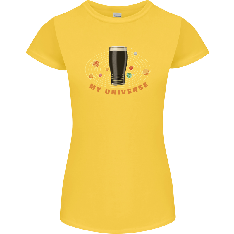 My Guiness Universe Womens Petite Cut T-Shirt Yellow