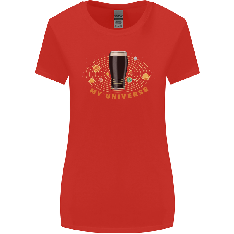 My Guiness Universe Womens Wider Cut T-Shirt Red