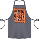 My Heart Belongs to Dogs & Pizza Funny Cotton Apron 100% Organic Steel