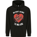 My Heart Belongs to my Dog Funny Childrens Kids Hoodie Black