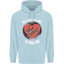 My Heart Belongs to my Dog Funny Childrens Kids Hoodie Light Blue