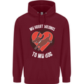 My Heart Belongs to my Dog Funny Childrens Kids Hoodie Maroon