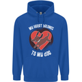 My Heart Belongs to my Dog Funny Childrens Kids Hoodie Royal Blue