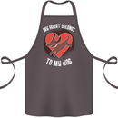 My Heart Belongs to my Dog Funny Cotton Apron 100% Organic Dark Grey
