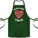 My Heart Belongs to my Dog Funny Cotton Apron 100% Organic Forest Green