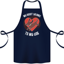 My Heart Belongs to my Dog Funny Cotton Apron 100% Organic Navy Blue