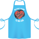 My Heart Belongs to my Dog Funny Cotton Apron 100% Organic Turquoise