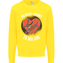 My Heart Belongs to my Dog Funny Kids Sweatshirt Jumper Yellow