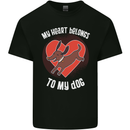 My Heart Belongs to my Dog Funny Kids T-Shirt Childrens Black