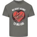 My Heart Belongs to my Dog Funny Kids T-Shirt Childrens Charcoal