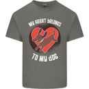 My Heart Belongs to my Dog Funny Kids T-Shirt Childrens Charcoal