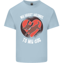 My Heart Belongs to my Dog Funny Kids T-Shirt Childrens Light Blue