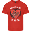 My Heart Belongs to my Dog Funny Kids T-Shirt Childrens Red