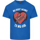 My Heart Belongs to my Dog Funny Kids T-Shirt Childrens Royal Blue