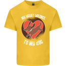 My Heart Belongs to my Dog Funny Kids T-Shirt Childrens Yellow
