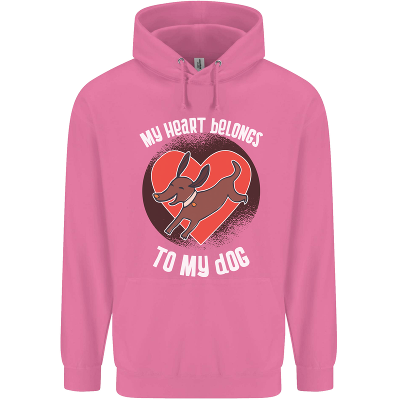 My Heart Belongs to my Dog Funny Mens 80% Cotton Hoodie Azelea