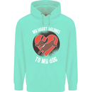 My Heart Belongs to my Dog Funny Mens 80% Cotton Hoodie Peppermint