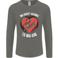 My Heart Belongs to my Dog Funny Mens Long Sleeve T-Shirt Charcoal