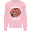 My Heart Belongs to my Dog Funny Mens Sweatshirt Jumper Light Pink