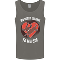My Heart Belongs to my Dog Funny Mens Vest Tank Top Charcoal