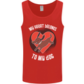 My Heart Belongs to my Dog Funny Mens Vest Tank Top Red