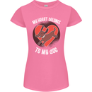 My Heart Belongs to my Dog Funny Womens Petite Cut T-Shirt Azalea